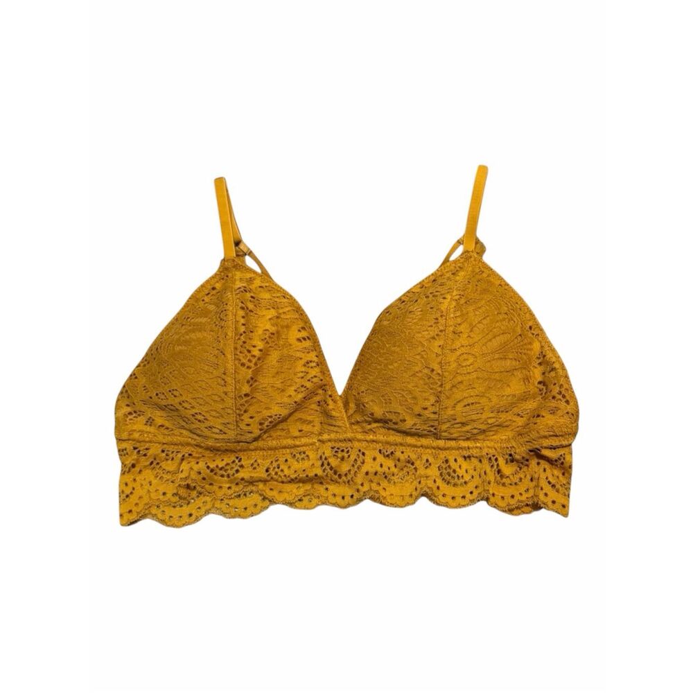 MAURICES Women’s Mustard Yellow Lace Bralette Size XL